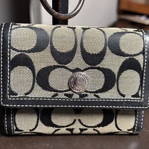 Coach Monogram Black and Gray Wallet